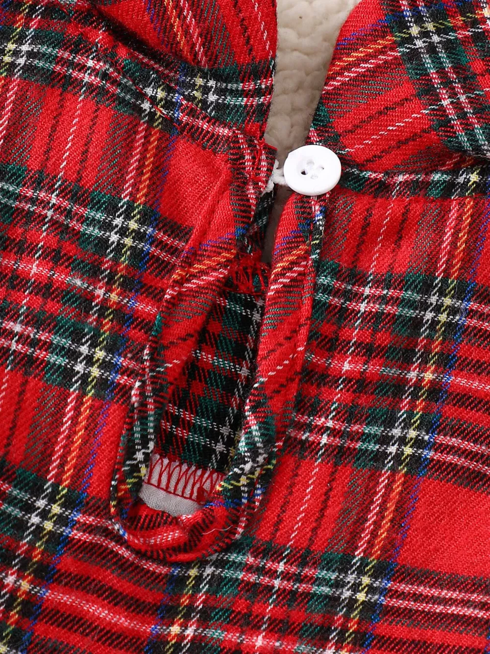 Children's Christmas Plaid Embroidered Smocked Dress, image 8