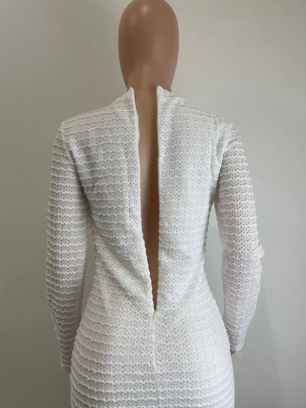 Textured Decor Button Midi Dress, image 6