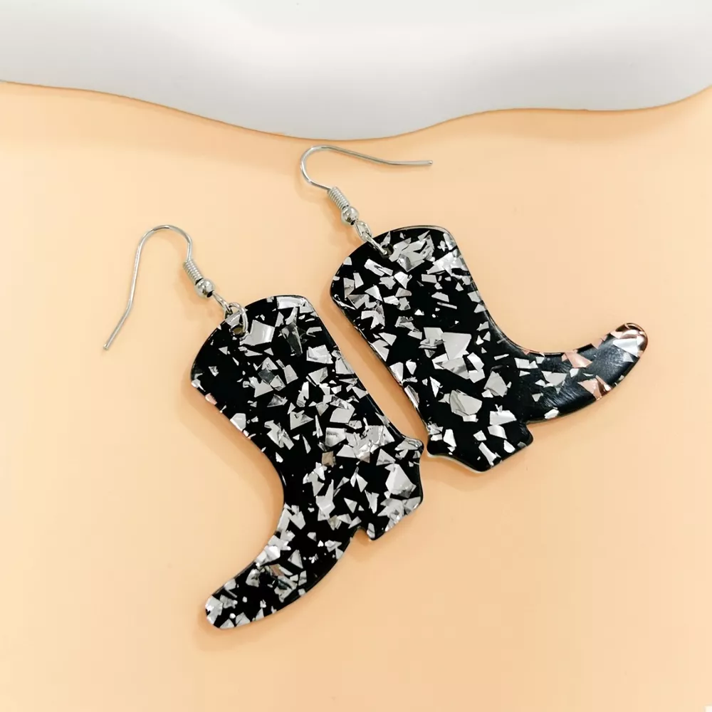 Cowboy Boot Dangle Earrings, image 4