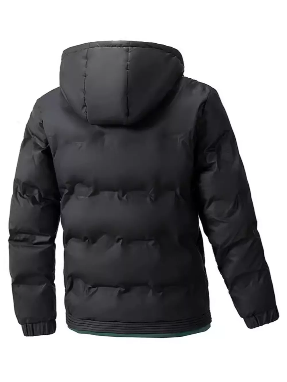 Men's Plus Size Warm Padded Hooded Puffer Jacket, image 2