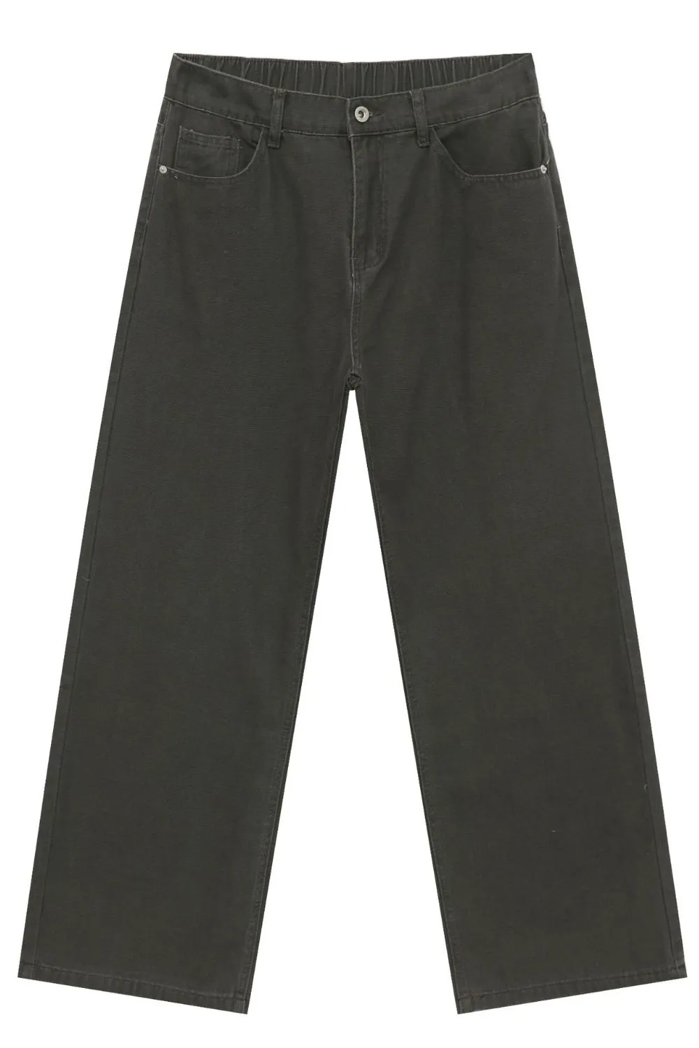Men's Half Elastic Waist Jeans with Pockets, image 6
