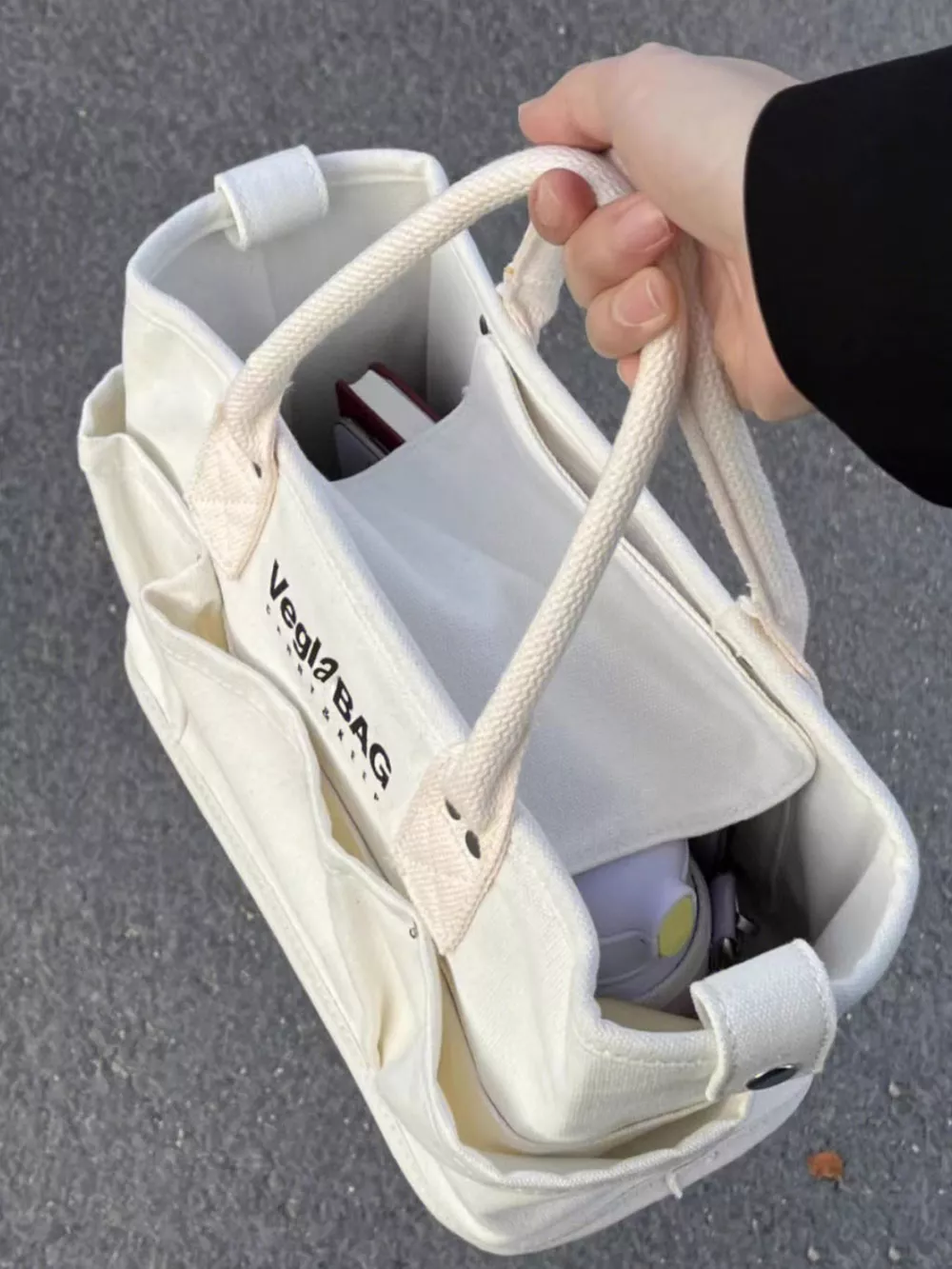 Multi Pockets Canvas Handbag, image 4
