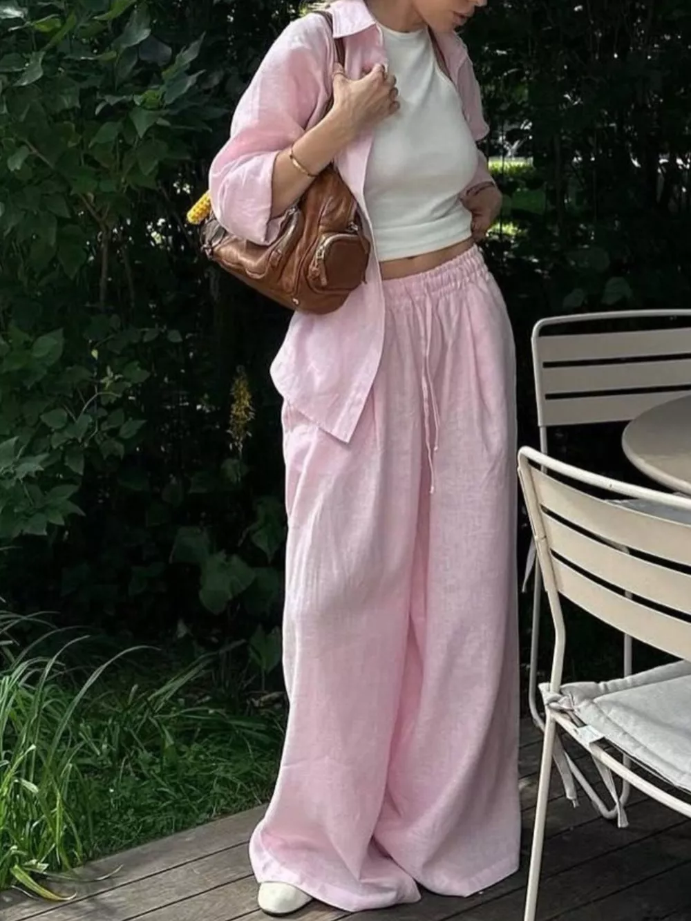 Button Up Shirt and Drawstring Pants Set, image 10