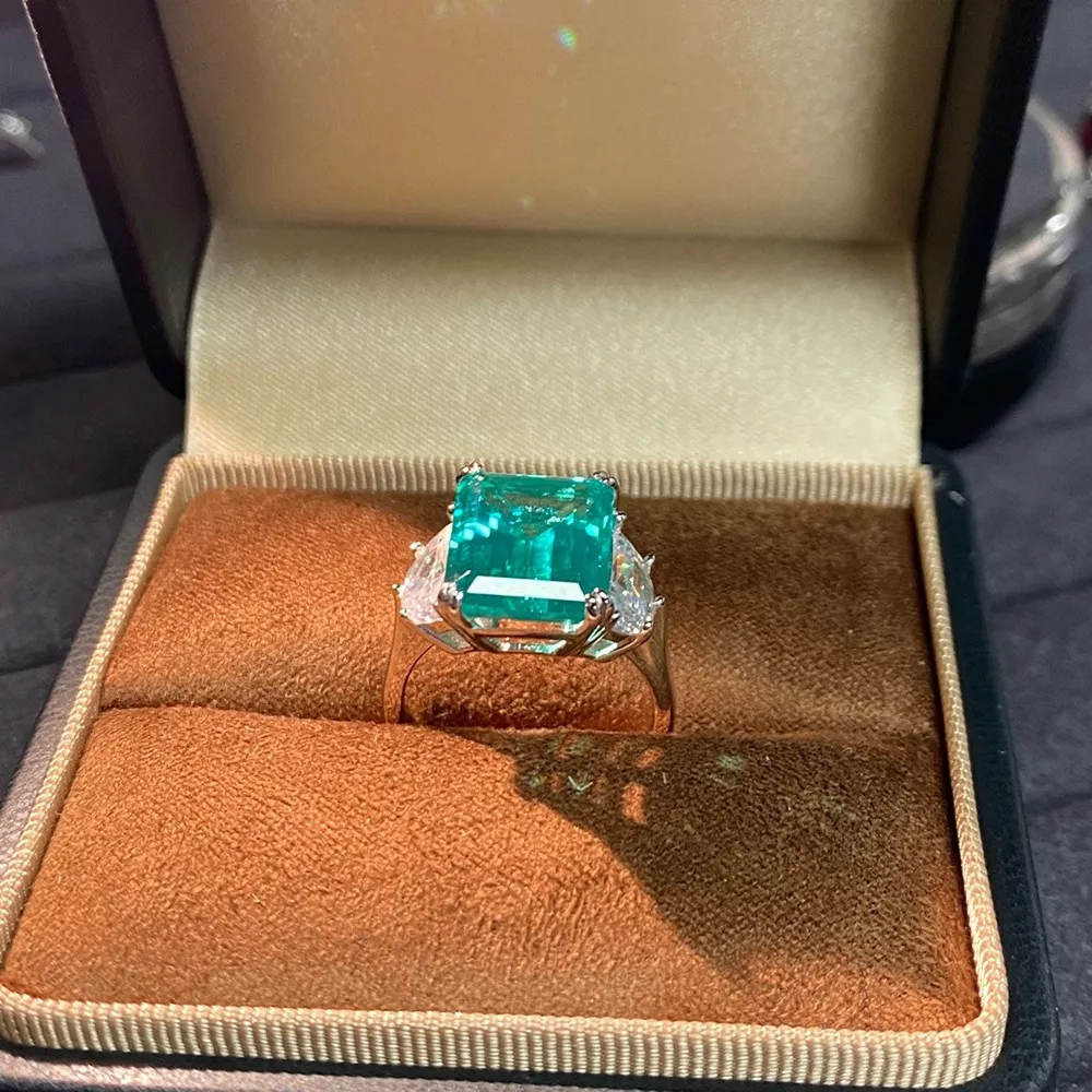 925 Sterling Silver Zircon Geometric Ring, image 3