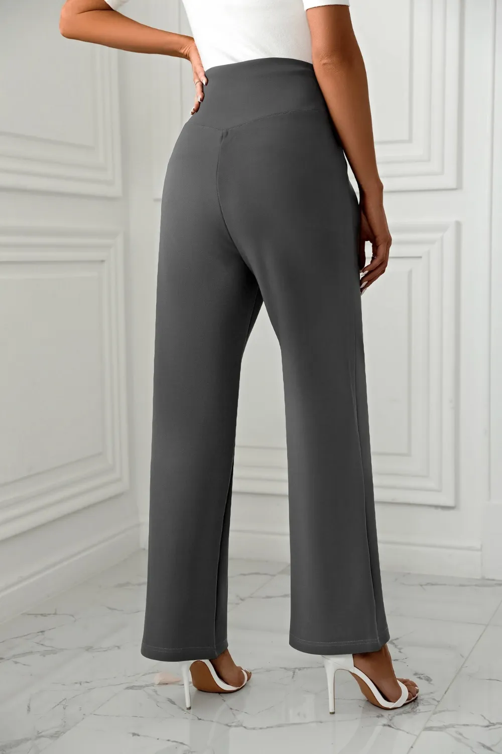 High Waist Straight Leg Pants, image 14