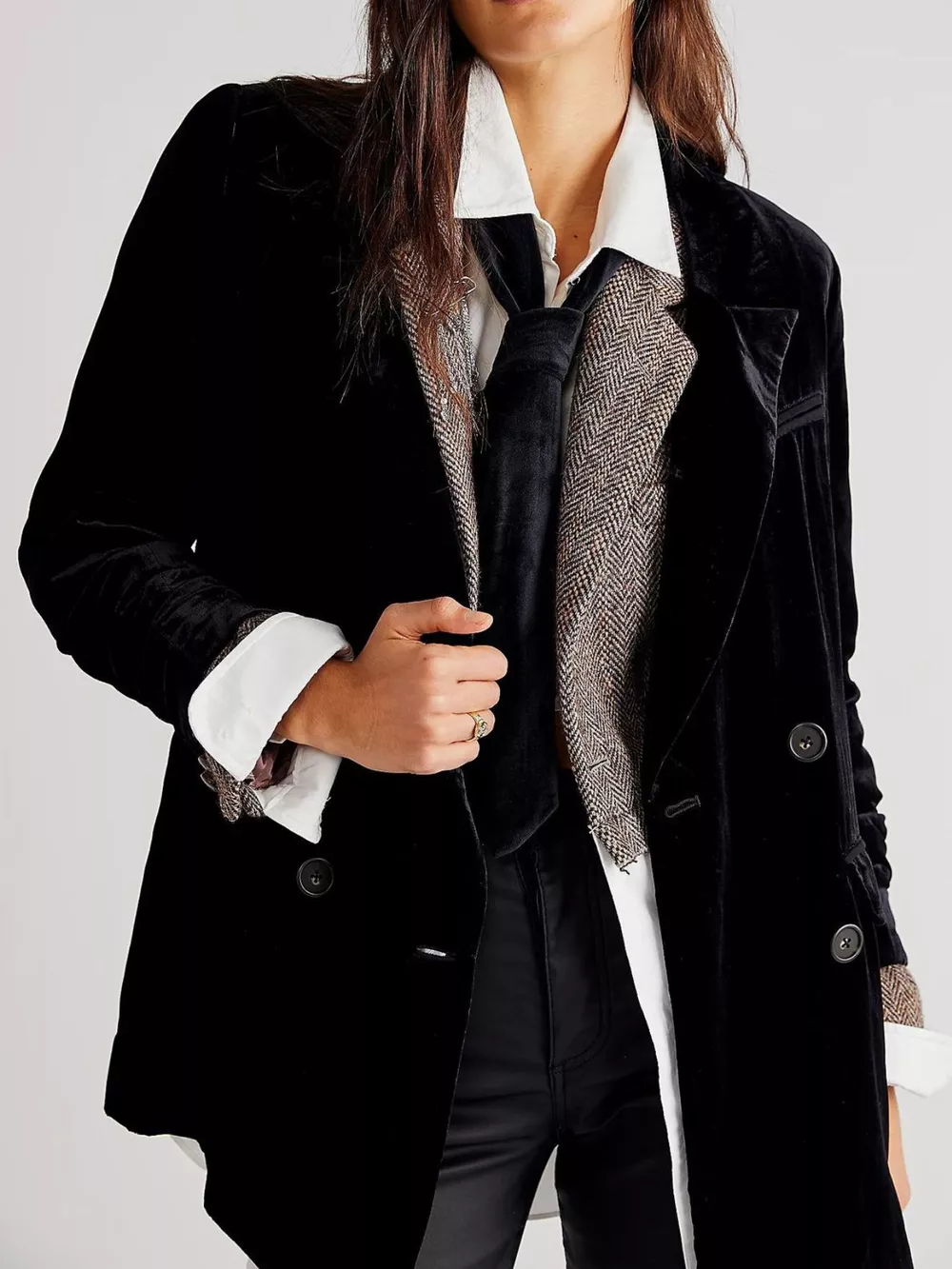 Lapel Collar Button Up Blazer, image 3