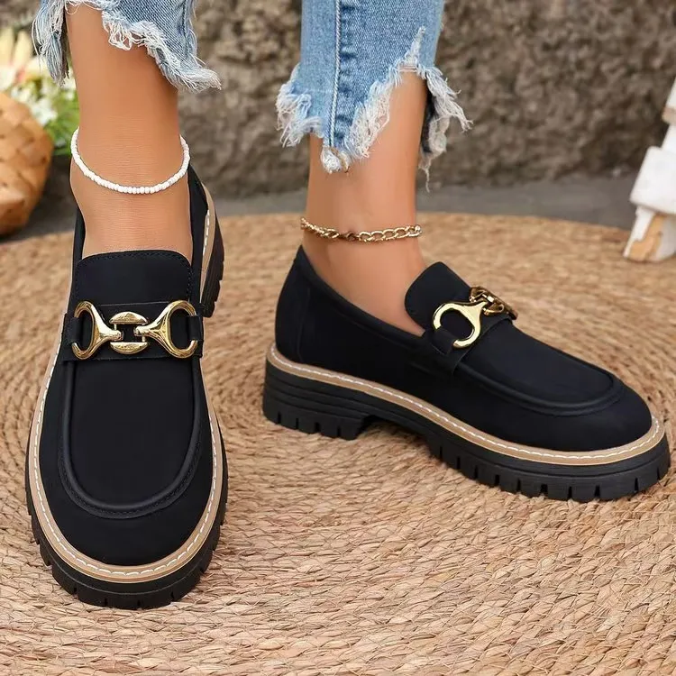 Round Toe Platform Loafers, image 2