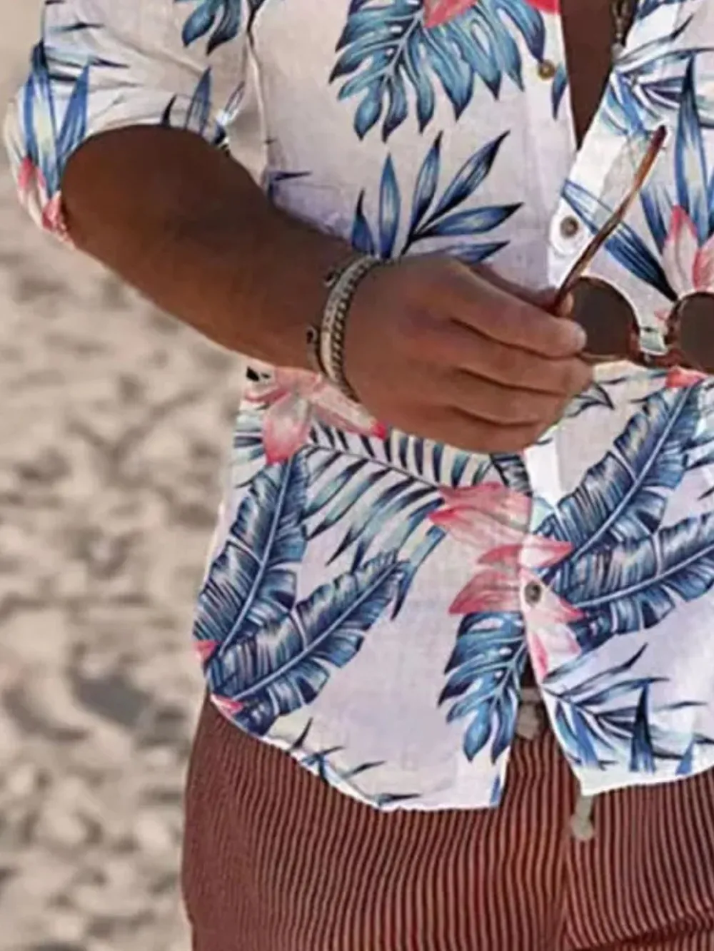 Men's Plus Size Printed Button Up Shirt Plus Size, image 2