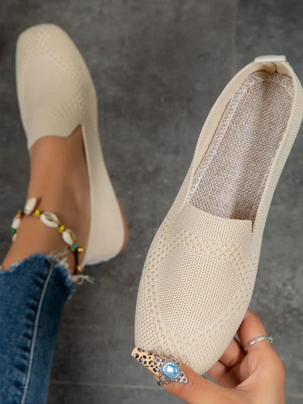 Square Toe Flat Slip-Ons, image 15