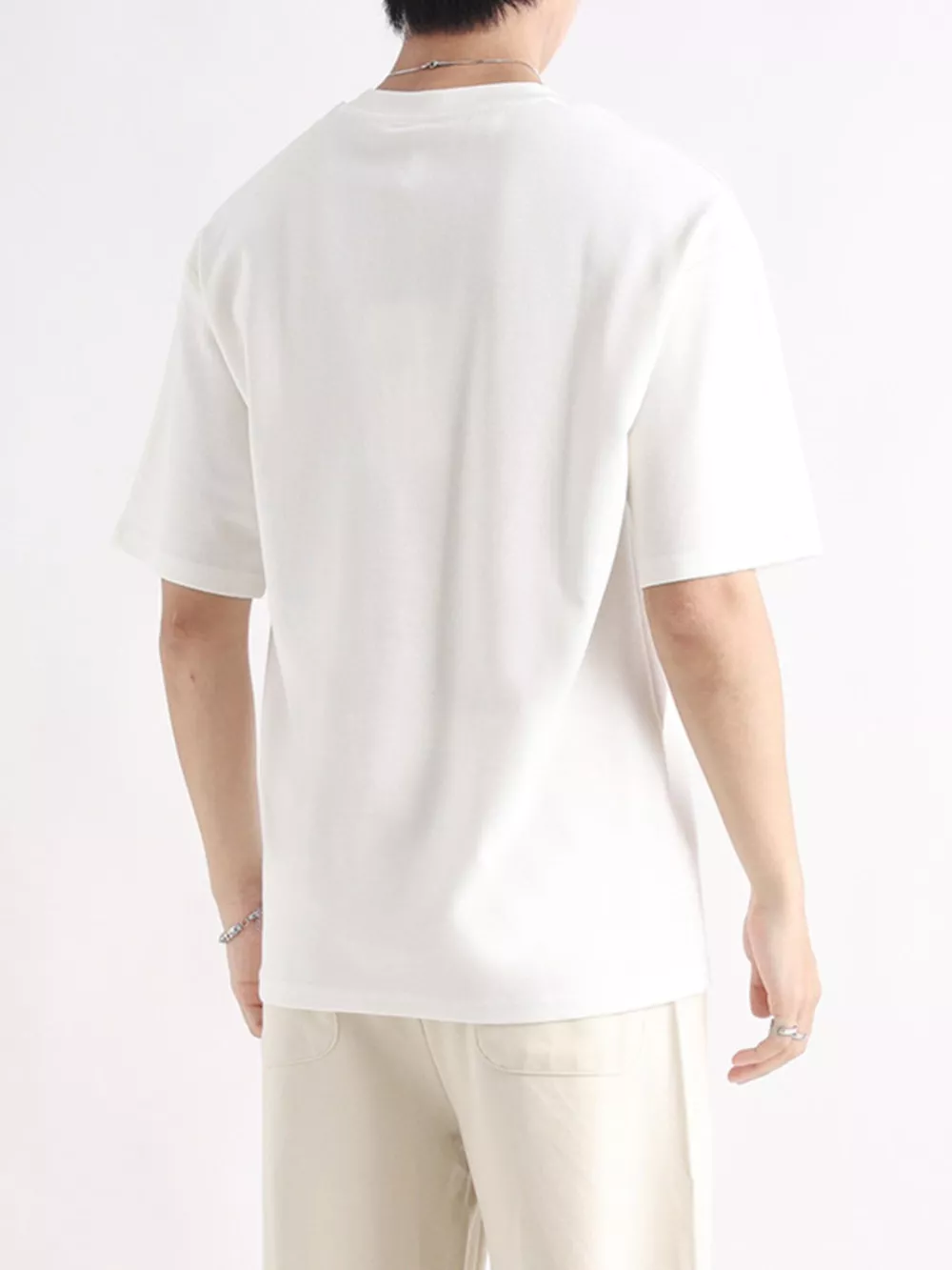 Men's Plus Size Relaxed Fit Solid Color T-Shirt, image 8