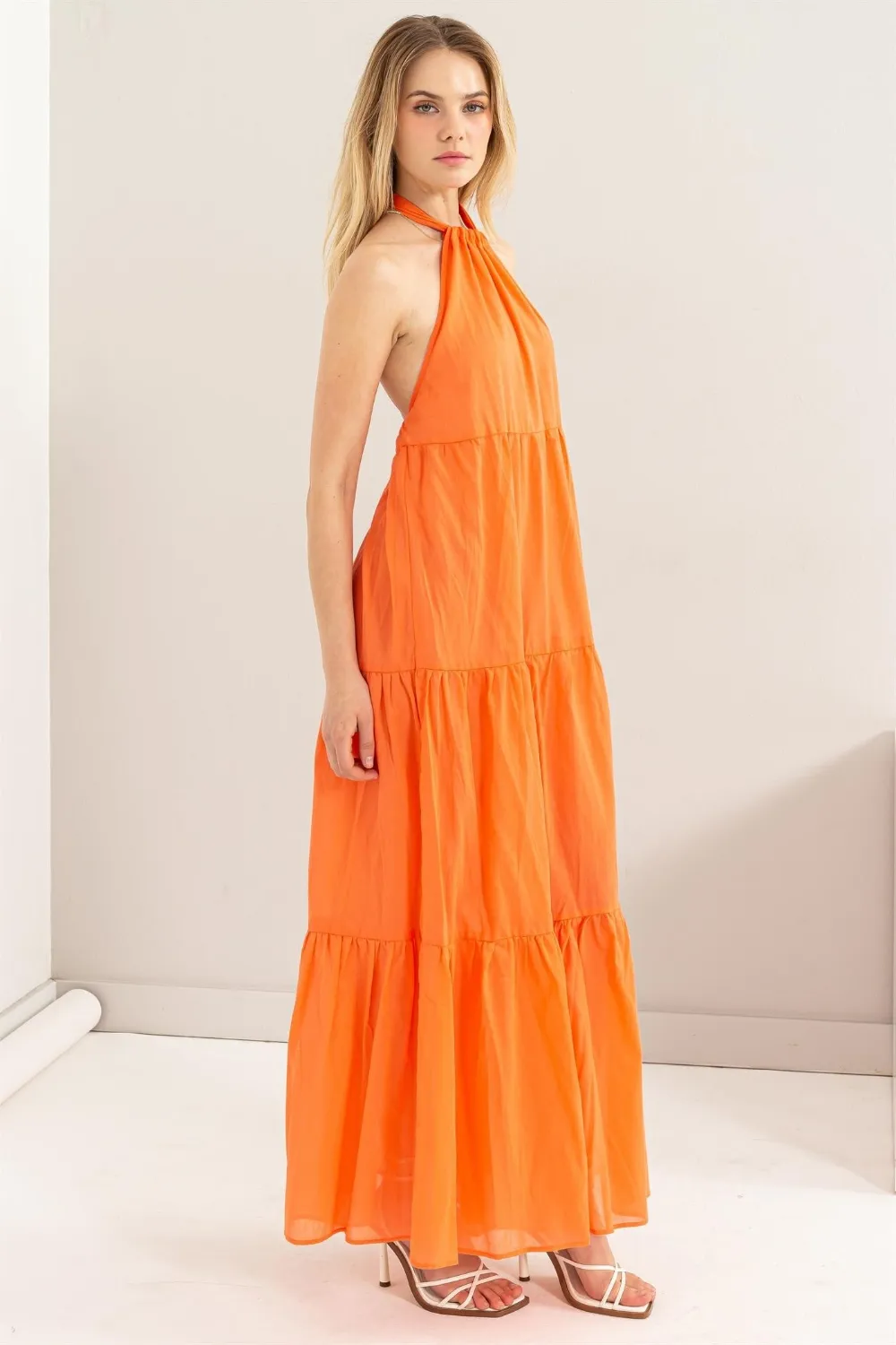 Halter Neck Cover Up Maxi Dress, image 3