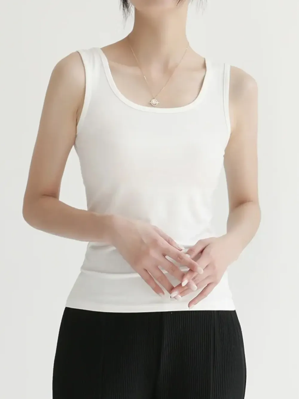 Scoop Neck Wide Strap Tank, image 6