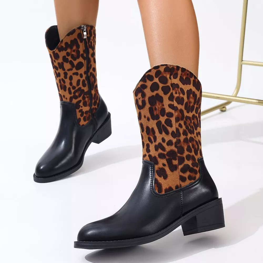 Point Toe Block Heels Boots, image 2