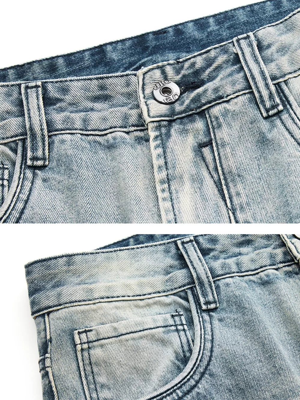 Men's Distressed Vintage Wash Loose Fit Jeans, image 8