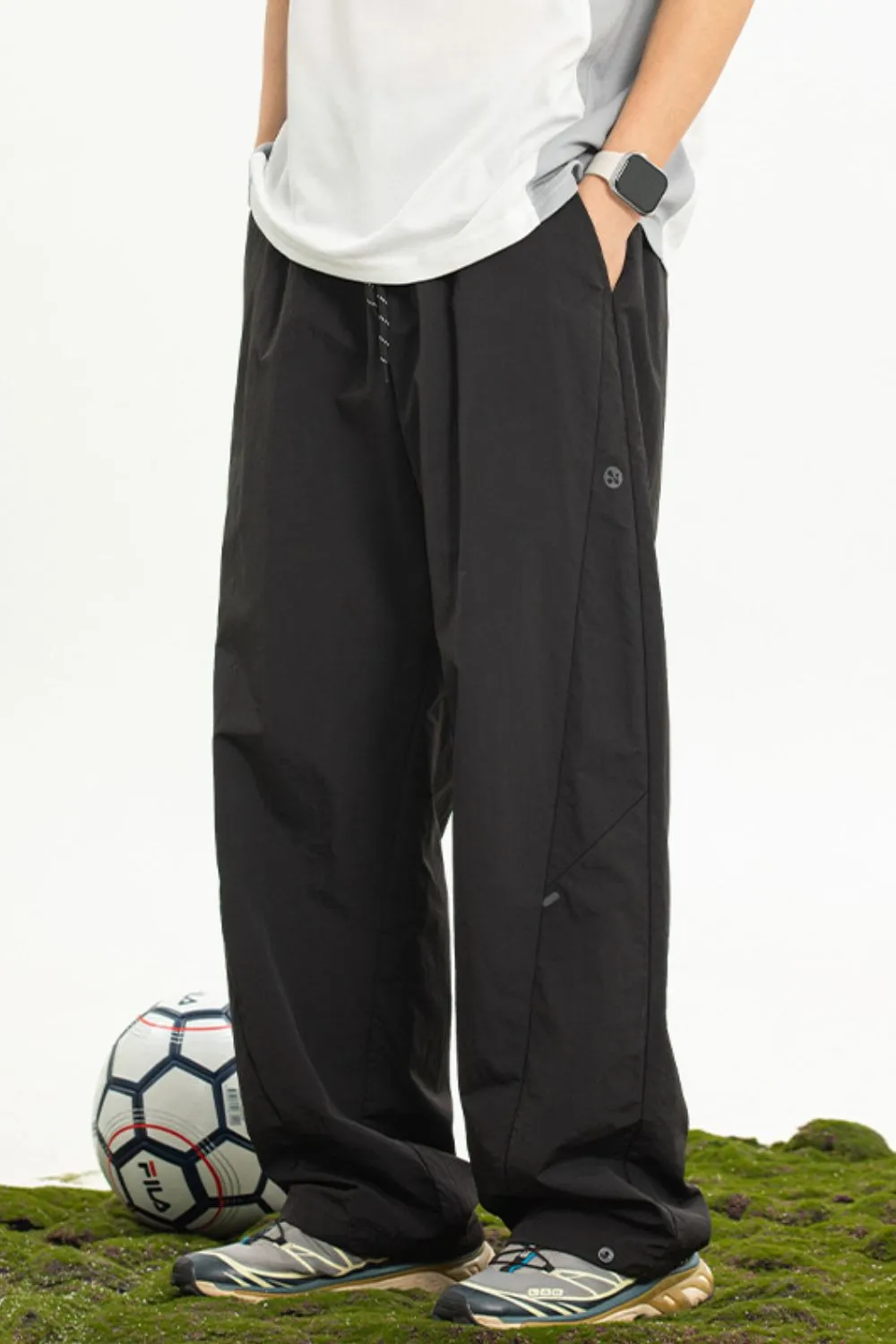 Men's Plus Size Drawstring Loose Fit Pants, image 2