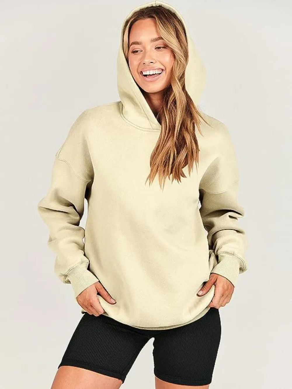 Dropped Shoulder Long Sleeve Hoodie, image 20