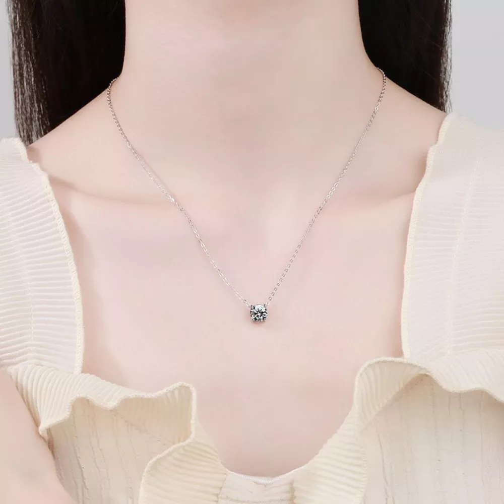 2 Carat Moissanite Pendant Necklace, image 2