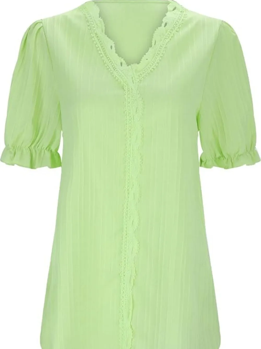 Full Size Lace Detail V-Neck Blouse Plus Size, image 4