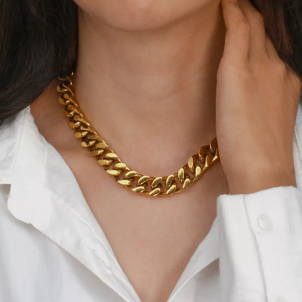 18K Gold-Plated Chain Necklace, image 6