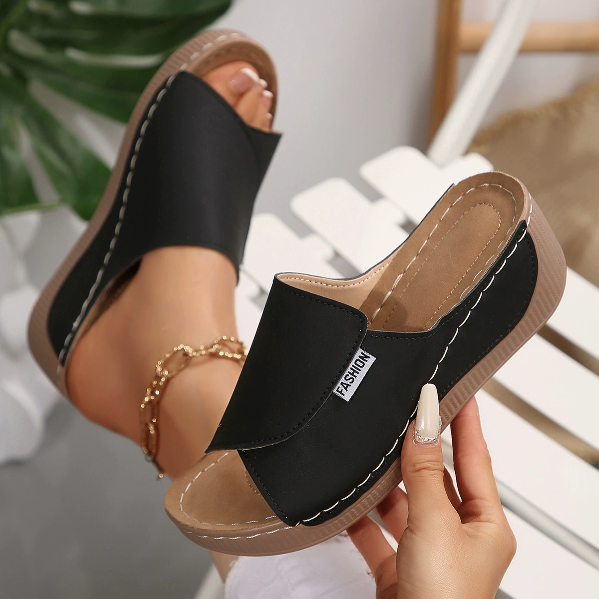 Open Toe Wedge Sandals, image 2