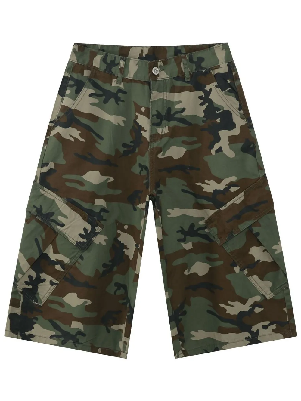 Men's Camouflage Denim Cargo Shorts, image 5