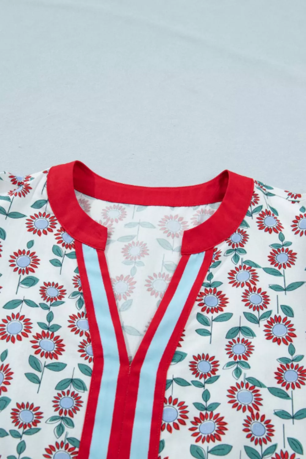 Floral Print Ruffle Sleeve Blouse, image 11