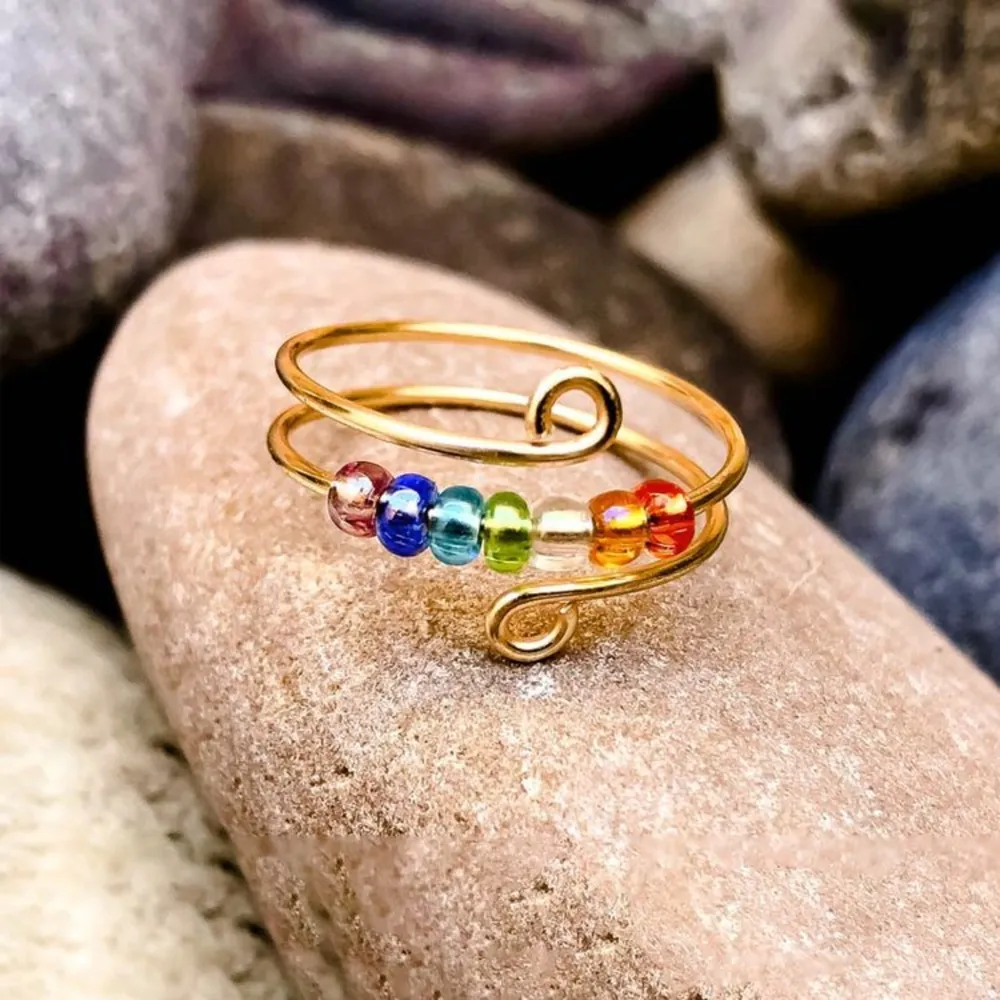 925 Sterling Silver Bead Wrap Ring, image 2