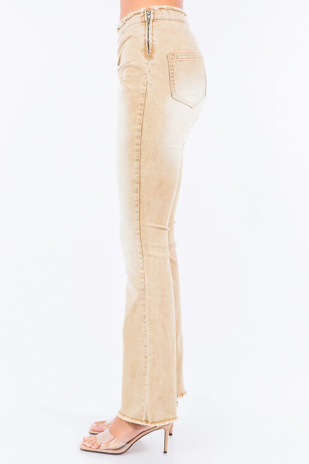V-Cut Ruched Flare Pants, image 3