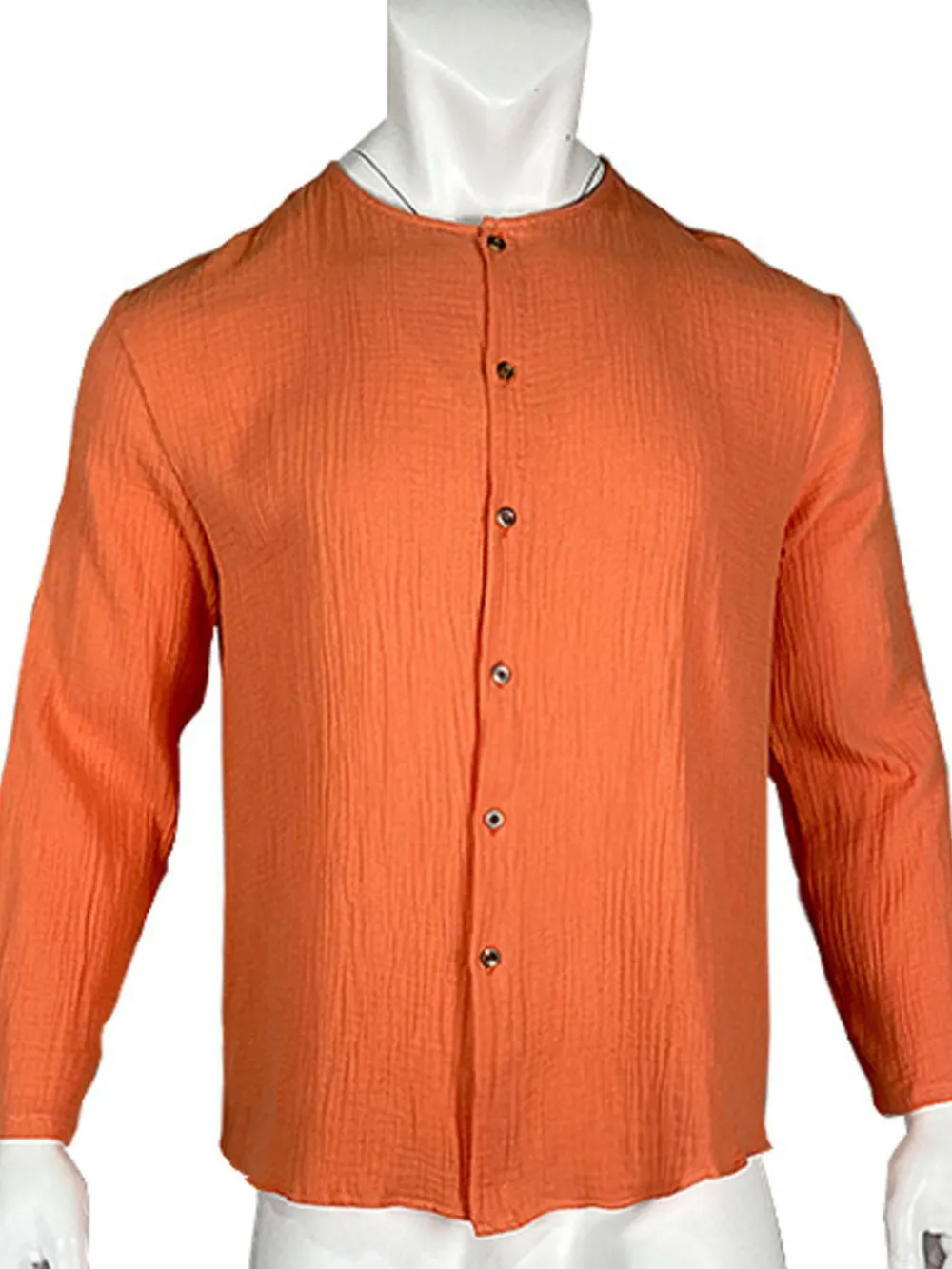 Men's Full Size Long Sleeve Casual Button-Up Shirt Plus Size, image 3