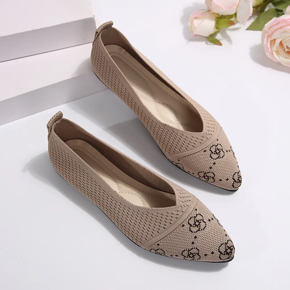 Point Toe Mesh Flat Slip-Ons, image 4