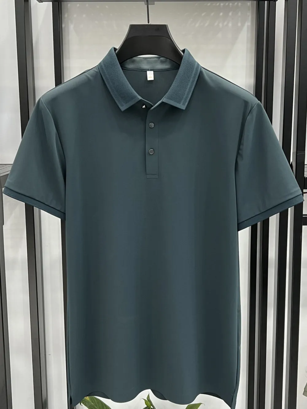 Men's Plus Size Button Detail Short Sleeve Polo, image 10