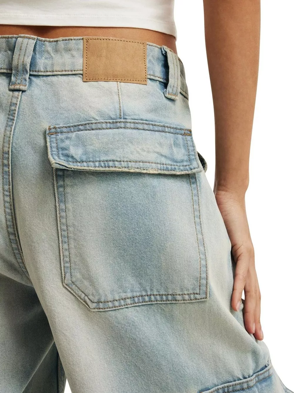 Wide Leg Cargo Jeans, image 8