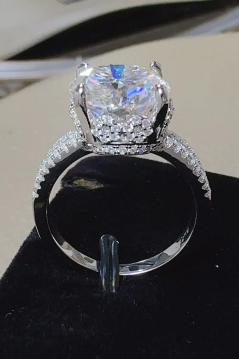 5 Carat Moissanite 925 Sterling Silver Ring, image 2