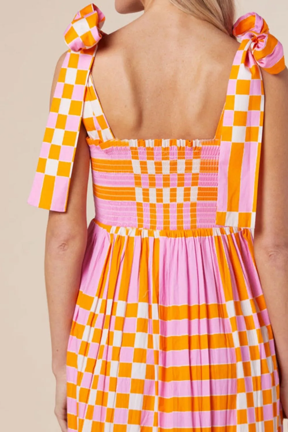 Color Block Tie Shoulder Dress, image 3