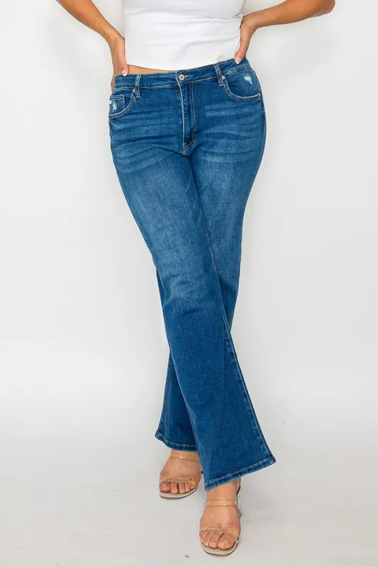 Full Size Cat's Whiskers High Rise Straight Jeans, image 5