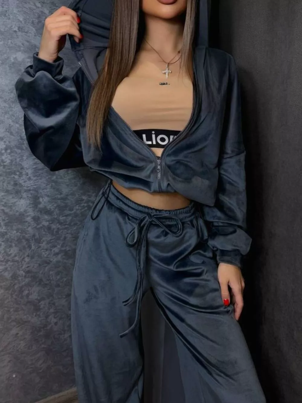 Zip Up Cropped Outerwear and Pants Set, image 7