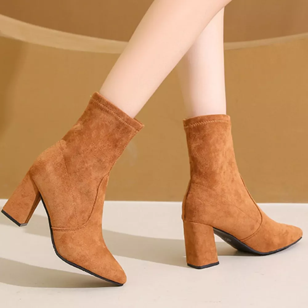 Point Toe Block Heels Boots, image 10