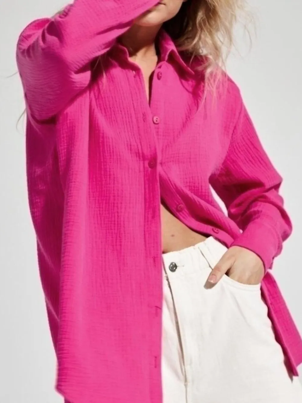 Button Up Long Sleeve Texture Shirt, image 4
