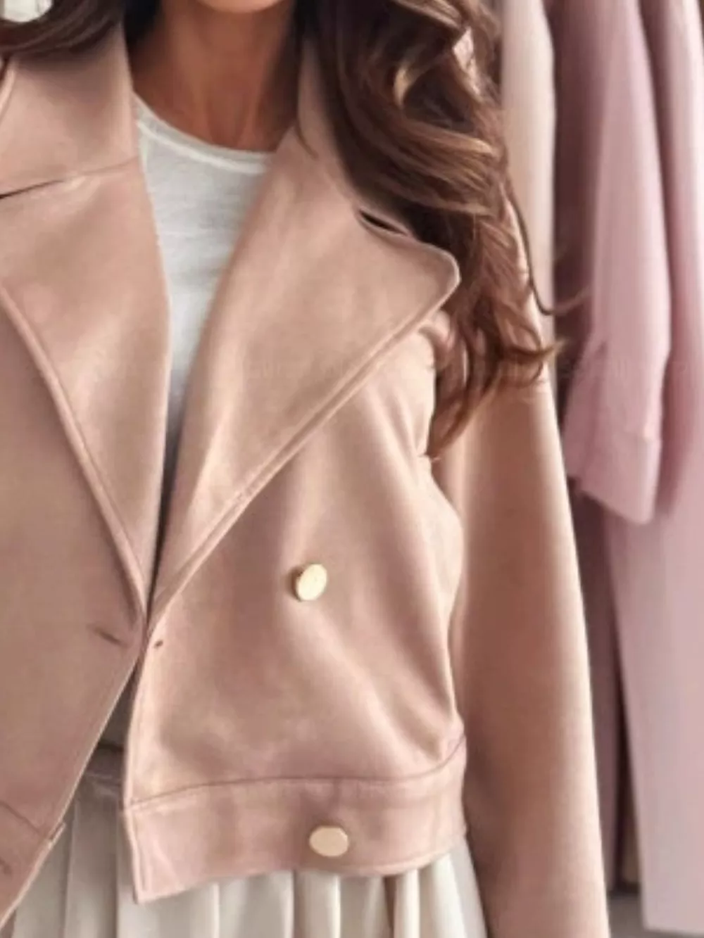 Chic Double-Breasted Cropped Jacket, image 6
