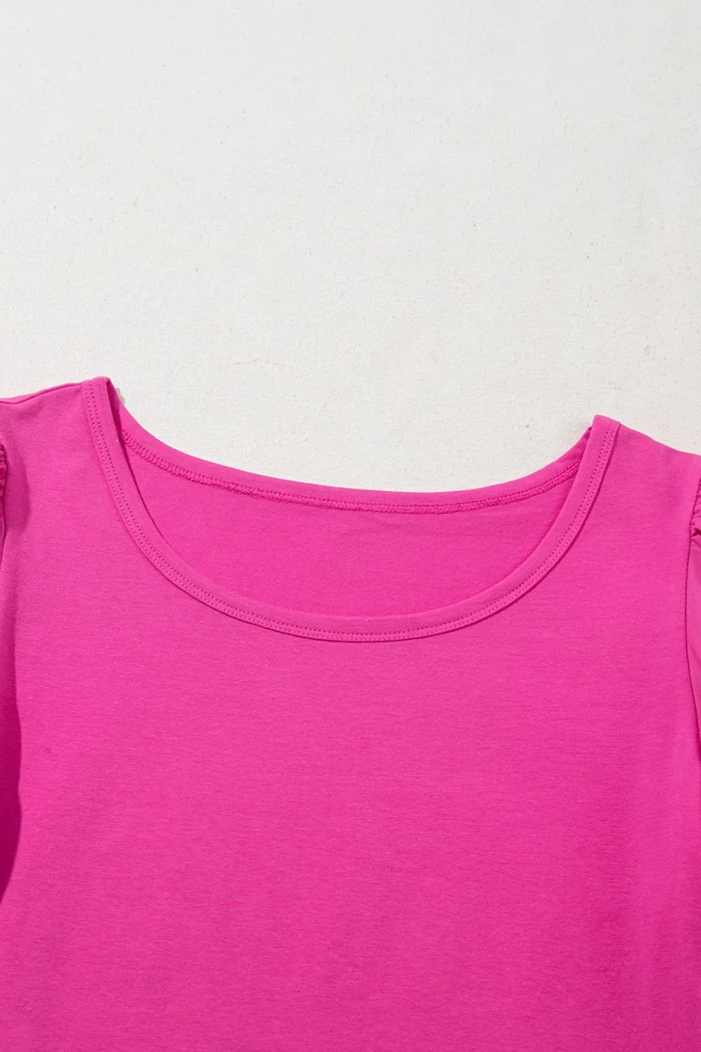 Casual Round Neck Bubble Sleeve T-Shirt, image 2
