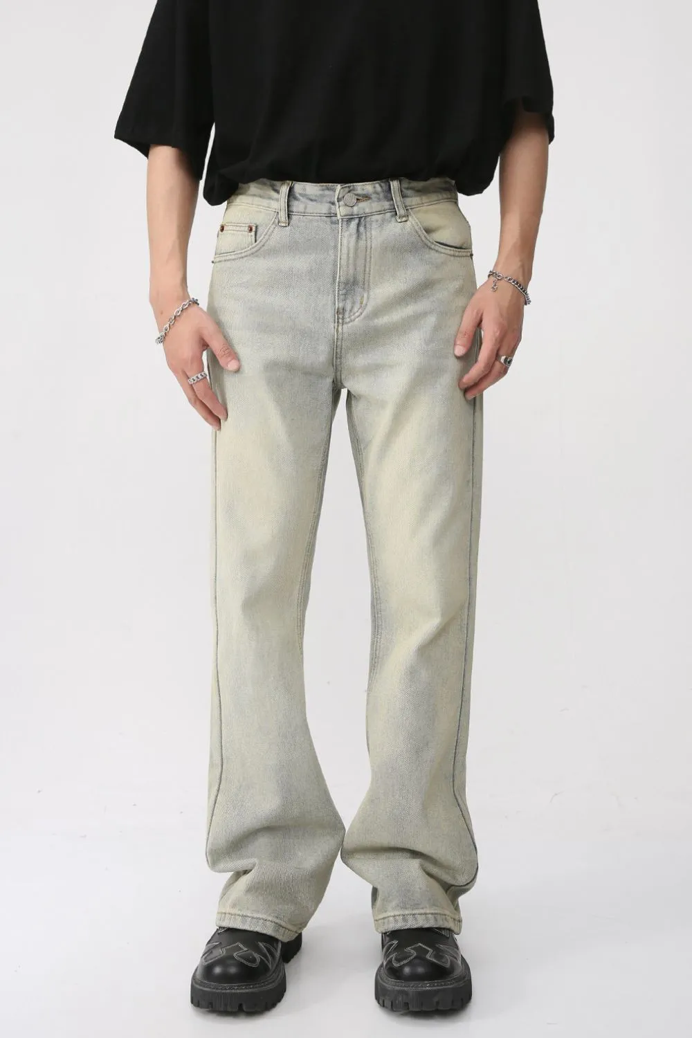 Mid Rise Jeans with Pockets, image 2