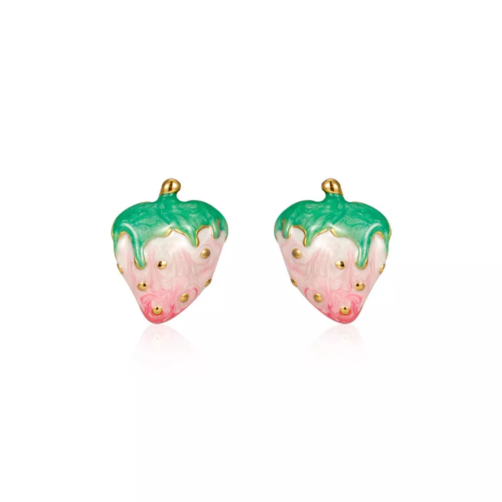Colorful Strawberry Stud Earrings, image 7