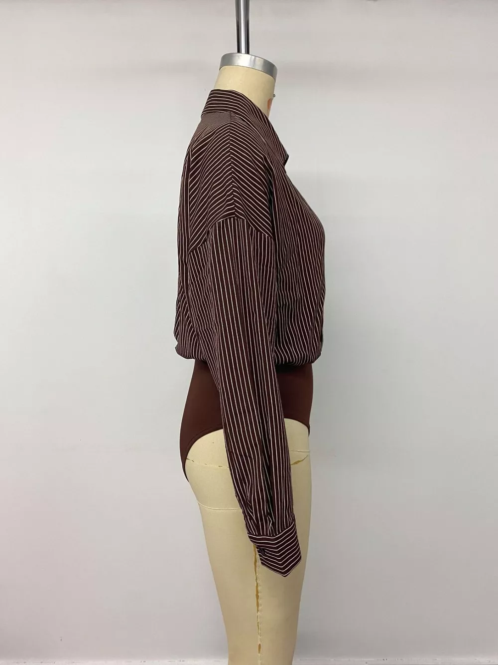 Striped Button-Up Bodysuit, image 14