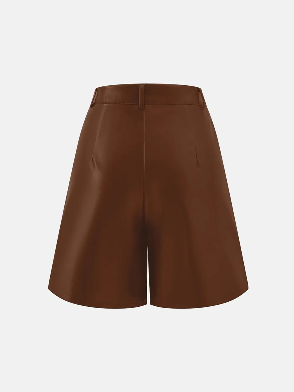 PU Leather High Rise Shorts, image 3