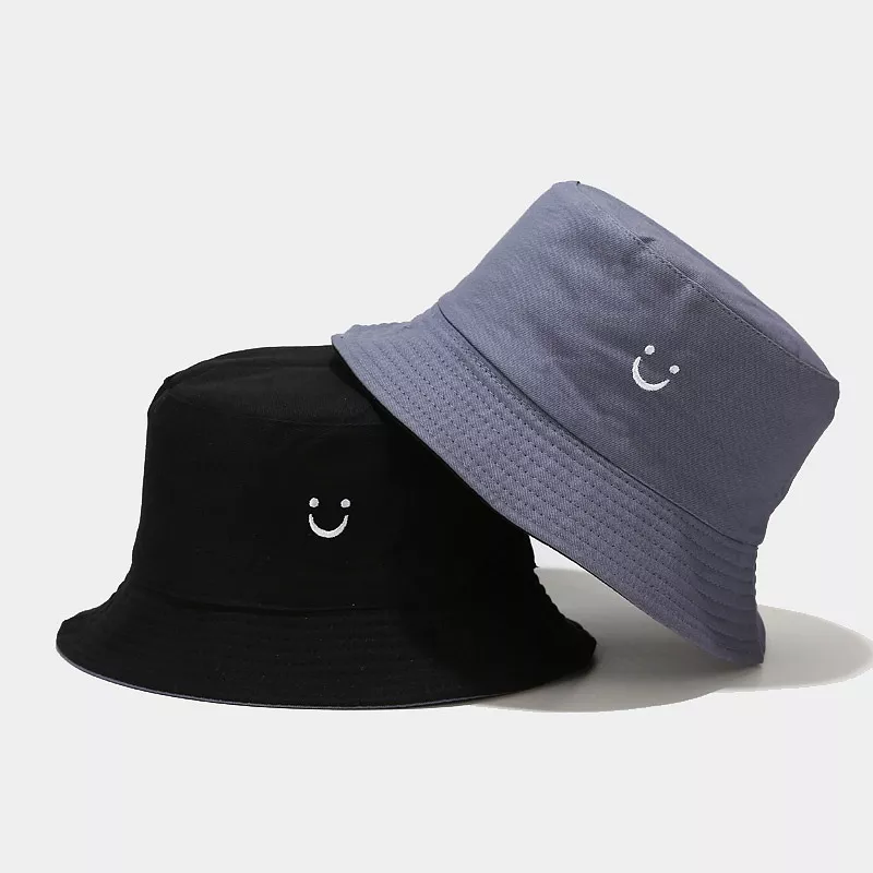 Embroidered Smiley Face Bucket Hat, image 2