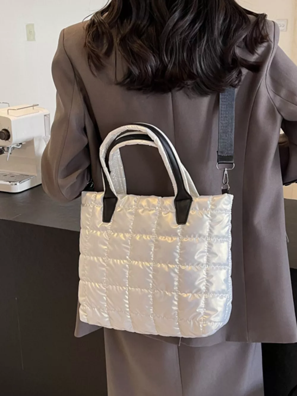 Bubble Textured Tote Crossbody Bag, image 7