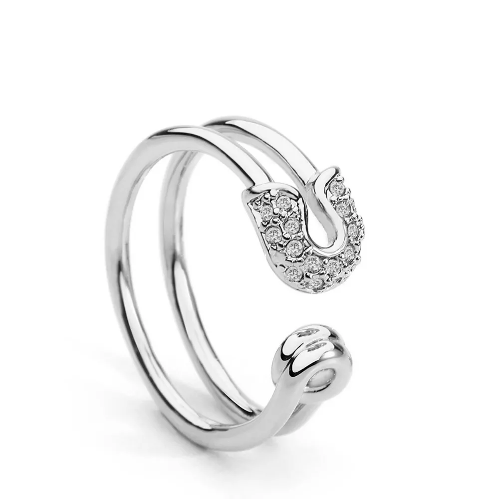 Zircon Double Band Open Ring, image 4