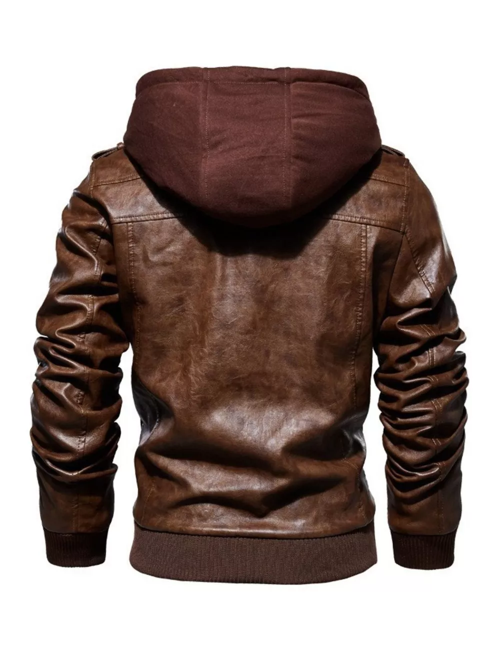 Men's Full Size Zip Up Drawstring Hooded Jacket Plus Size, image 3