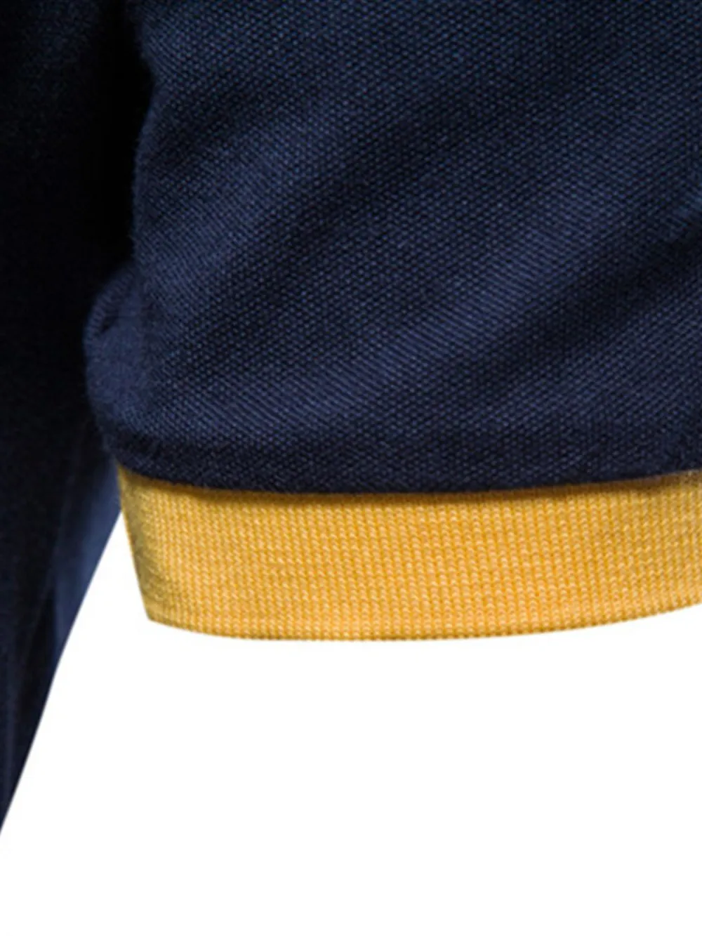 Men's Embroidered Collared Neck Striped Contrast Polo, image 5