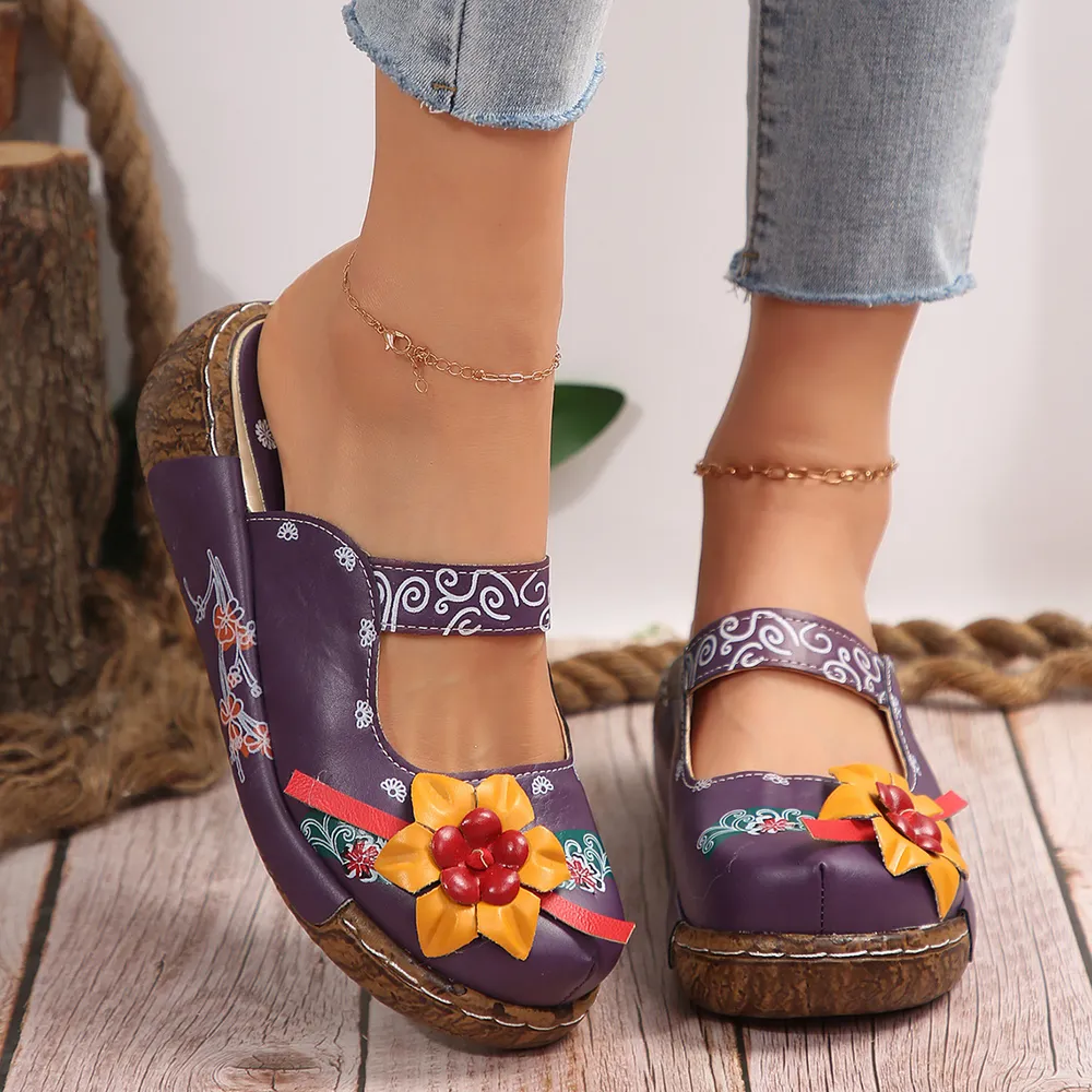 Flower Round Toe Sandals, image 10